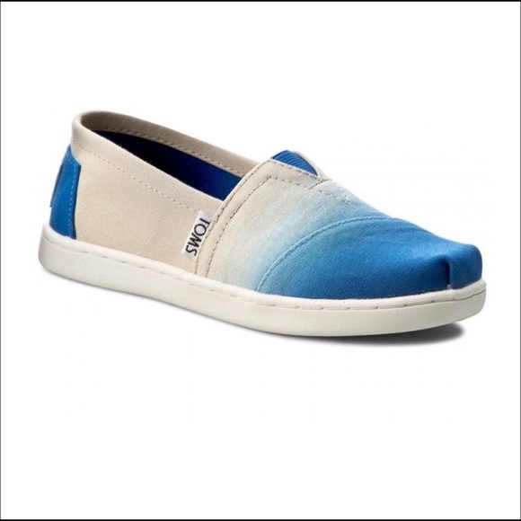 Toms Other - Youth Toms Classic Cobolt Dip Dye Slip On Shoes Size 1 US!